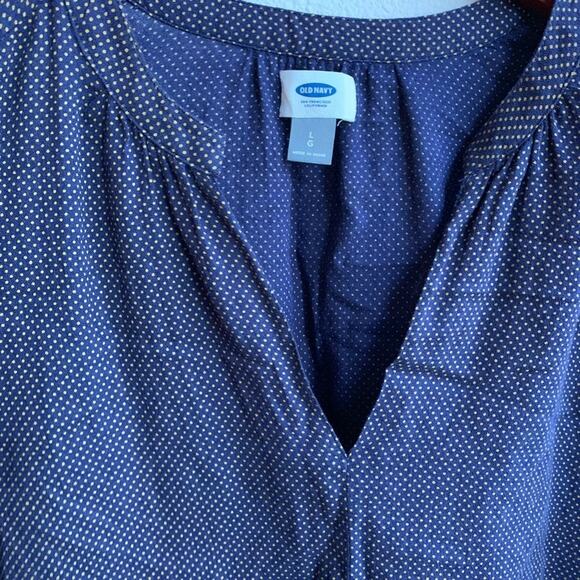 Old Navy Lightweight Dotted V Neck Blouse Top Shirt Work Casual Large - Picture 4 of 4